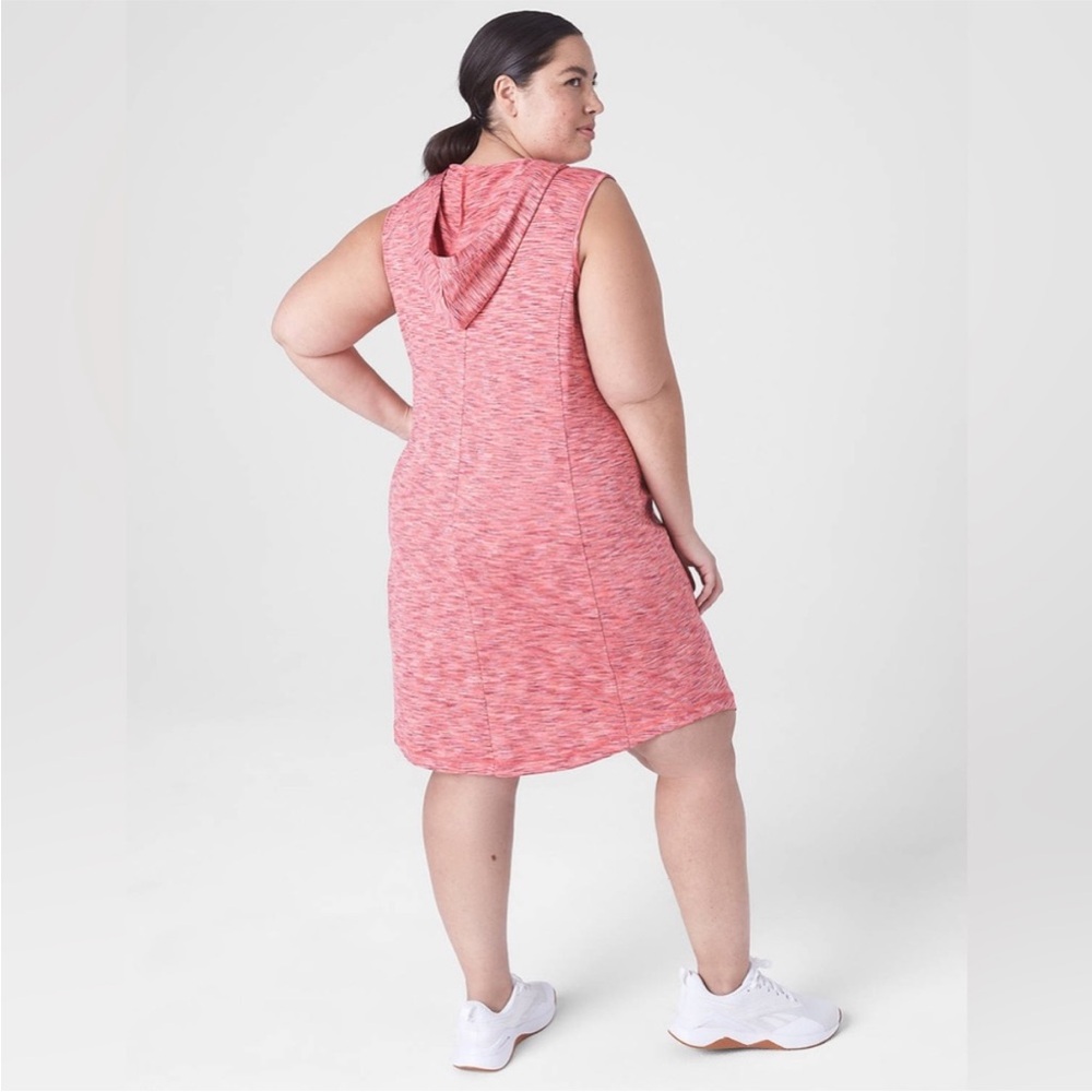 Lane Bryant Pink Space-Dye V-Neck Sleeveless Tunic Dress - Picture 10 of 11